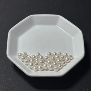 天然淡水珍珠配件|通孔 櫻花粉螺旋小米珠 4mm 1粒|串珠材料