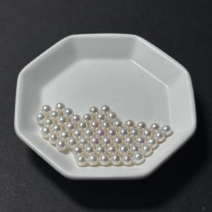 天然淡水珍珠配件|無孔 極光正圓鏡面小白珠 4.5mm 1粒|串珠材料