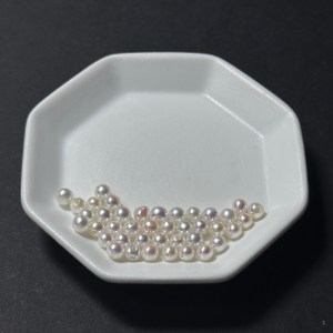 天然淡水珍珠配件|半孔 鏡面天花板極光炫白正圓珠 5mm 1粒|串珠材料