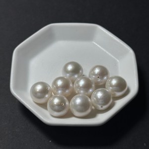天然淡水珍珠配件|半孔 正圓奶白大圓珠 10mm 1粒|串珠材料