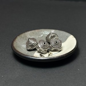 泰國清邁手工銀配件｜花型千層通孔珠 1入｜串珠材料