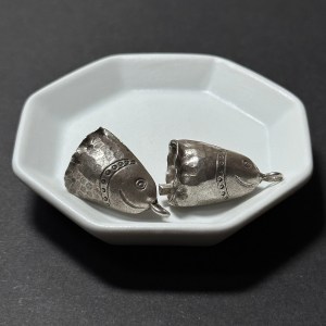 泰國清邁手工銀配件｜魚頭鈴鐺吊飾 1入｜串珠材料