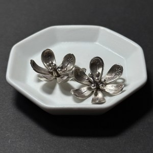 泰國清邁手工銀配件｜超大六瓣花吊飾 1入｜串珠材料